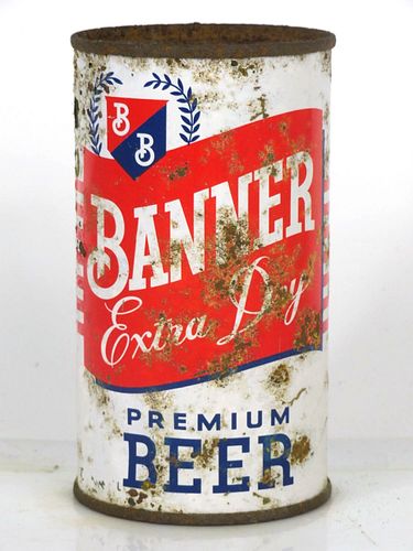 1954 Banner Extra Dry Beer 12oz 34-30 Flat Top Akron Ohio
