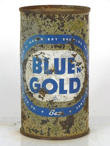 1951 Blue & Gold Beer 12oz 39-36.2 Flat Top Los Angeles California