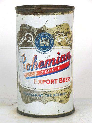 1956 Bohemian Type Export Beer 12oz 40-16 Flat Top Los Angeles California