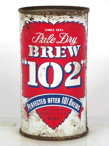 1956 Brew 102 Beer 12oz 41-33 Flat Top Los Angeles California