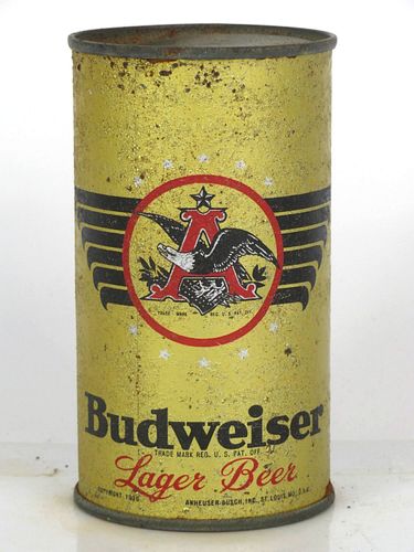 1936 Budweiser Lager Beer 12oz OI-139 Opening Instruction Can St. Louis Missouri
