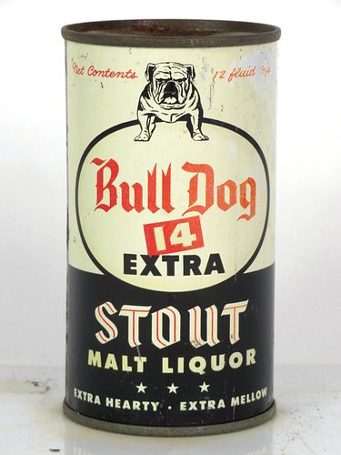 1954 Bull Dog 14 Extra Stout Malt Liquor 12oz 45-28 Flat Top San Francisco California