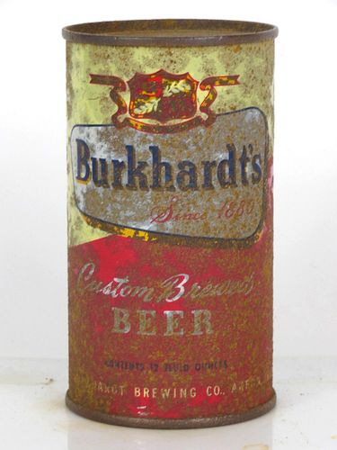 1953 Burkhardt's Custom Brewed Beer 12oz 47-09v Unpictured. Flat Top Akron Ohio