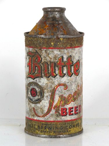 1952 Butte Special Beer 12oz 156-08 High Profile Cone Top Butte Montana