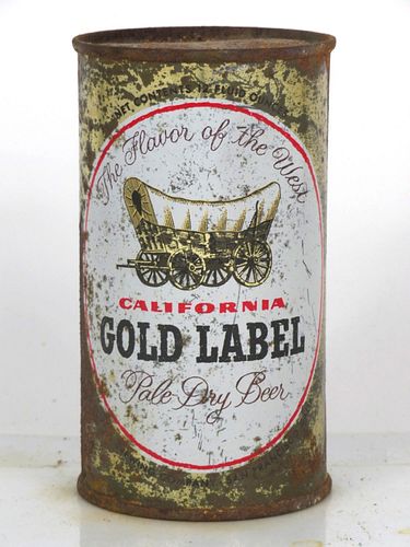 1954 California Gold Label Beer 12oz 47-37 Flat Top San Francisco California