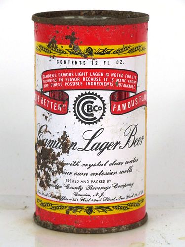 1954 Camden Lager Beer 12oz 47-40 Flat Top Camden New Jersey