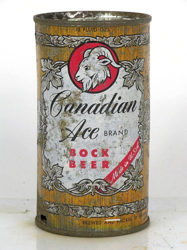 1960 Canadian Ace Bock Beer 12oz 48-16.3 Flat Top Chicago Illinois