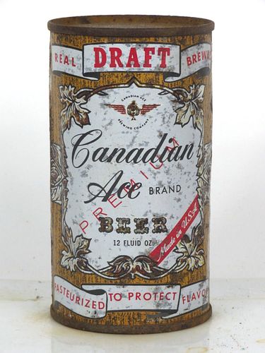 1957 Canadian Ace Draft Beer 12oz 48-17.2 Flat Top Chicago Illinois