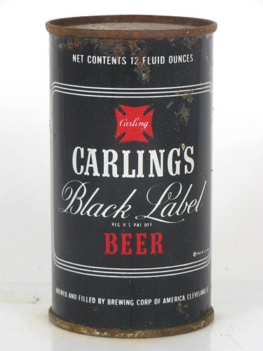 1952 Carling Black Label Beer 12oz 38-12.1 Flat Top Cleveland Ohio