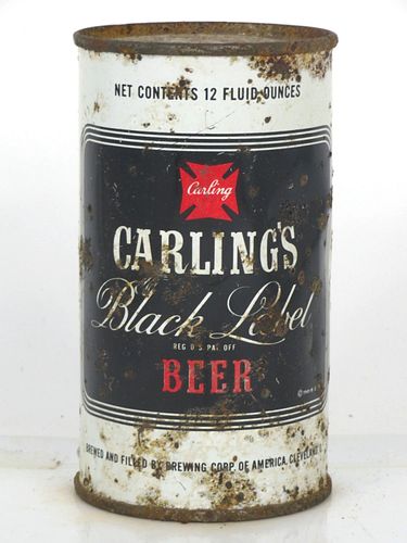 1955 Carling Black Label Beer 12oz 38-13.1 Flat Top Cleveland Ohio