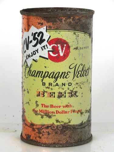 1954 Champagne Velvet 12oz 48-34 Flat Top Terre Haute Indiana