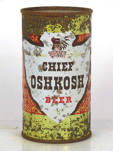 1955 Chief Oshkosh Beer 12oz 49-24 Flat Top Oshkosh Wisconsin
