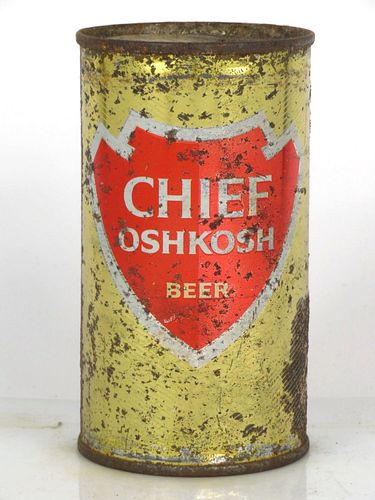 1958 Chief Oshkosh Beer 12oz 49-26 Flat Top Oshkosh Wisconsin