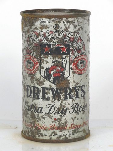 1946 Drewrys Extra Dry Beer 12oz OI-205 Opening Instruction Can South Bend Indiana