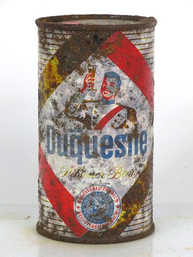 1953 Duquesne Pilsener Beer 12oz 99-15 Flat Top Pittsburgh Pennsylvania
