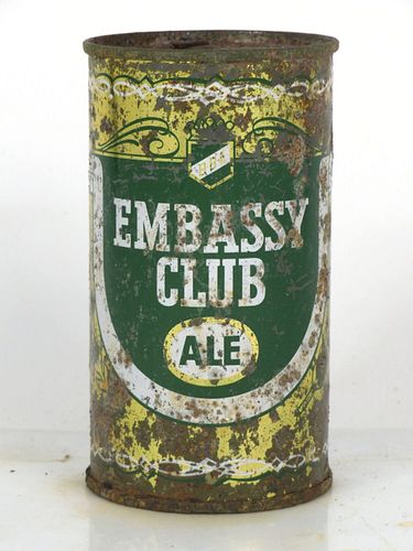1952 Embassy Club Ale 12oz 59-30.1a Flat Top Chicago Illinois