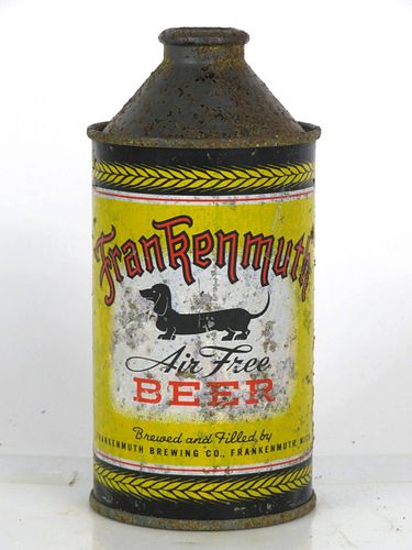 1946 Frankenmuth Beer 12oz 163-31.2a High Profile Cone Top Frankenmuth Michigan