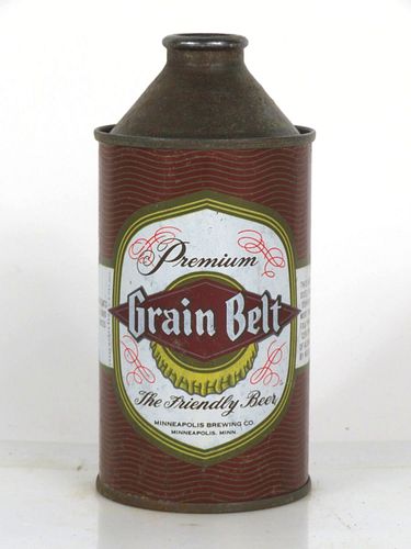 1950 Grain Belt Premium Beer 12oz 167-14 High Profile Cone Top Minneapolis Minnesota