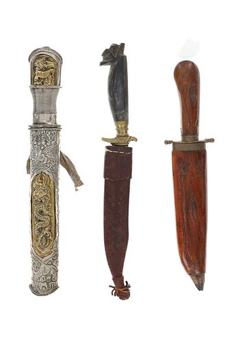 Ornate Ethnographic Fixed Blade Knife Collection