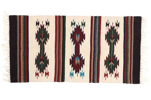 Zapotec Handwoven Stepped Medallion Style Rug
