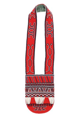 Athabascan Fire Bag Beaded Hide & Clothe
