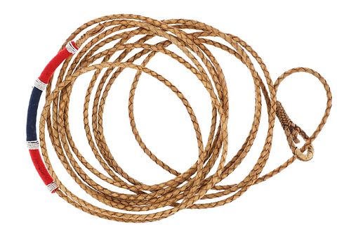 Blackfeet Beaded Braided Rawhide Lariat Rope