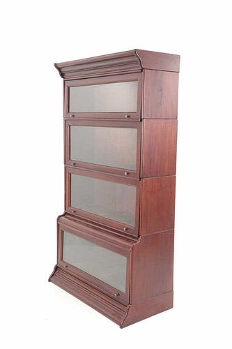Mahogany Barrister Four Piece Cabinet Mid 1900s
