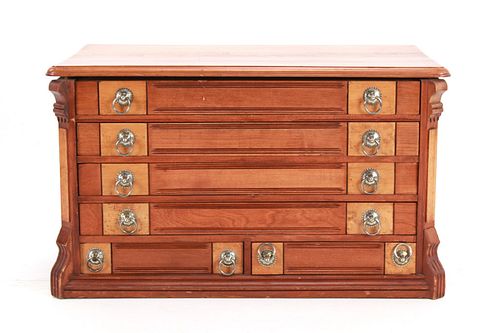 Clark's 6 Drawer Spool Cabinet c. 1910-1930's