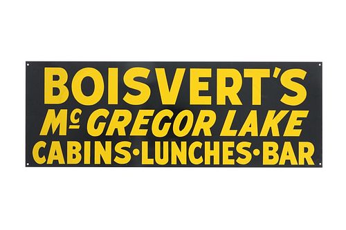 Boisvert's McGregor Lake Advertisement Sign MT