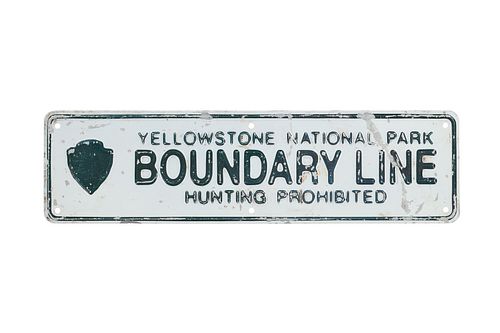 C. 1930- Yellowstone National Park Boundary Sign
