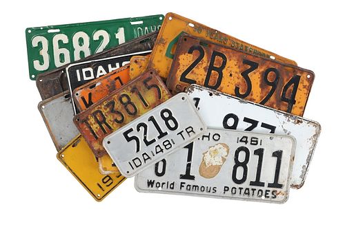 Original Idaho License Plates c. 1919-1954 (15)