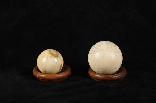 Solid Ivory Decorative or Billiard Balls 19th C.