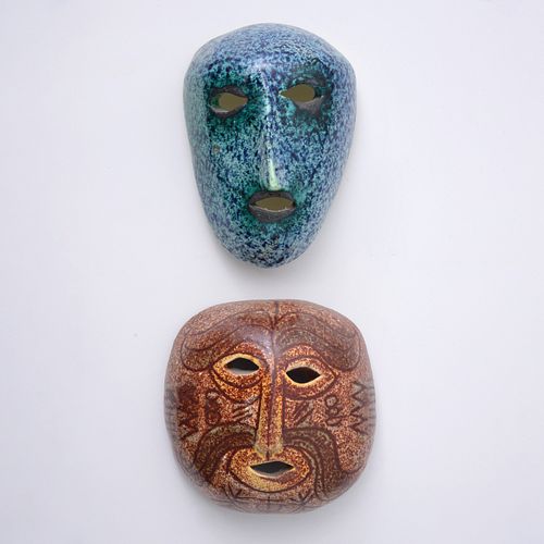 2 Slavic Paley for Accolay Pottery Masks