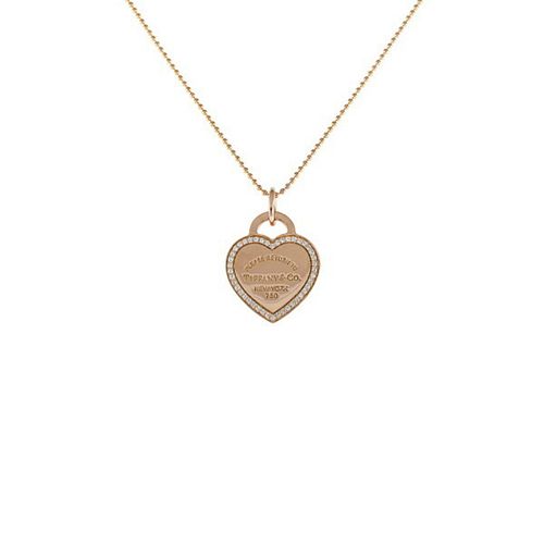 TIFFANY & CO. HEART TAG 18K ROSE GOLD NECKLACE