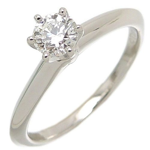 TIFFANY & CO. DIAMOND SOLITAIRE PLATINUM RING for sale at auction on ...