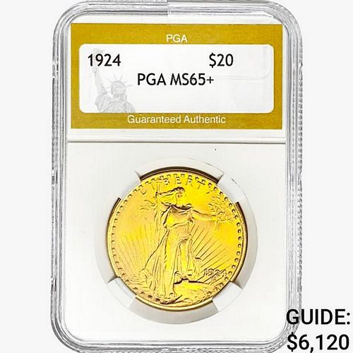 1924 $20 Gold Double Eagle PGA MS65+ 