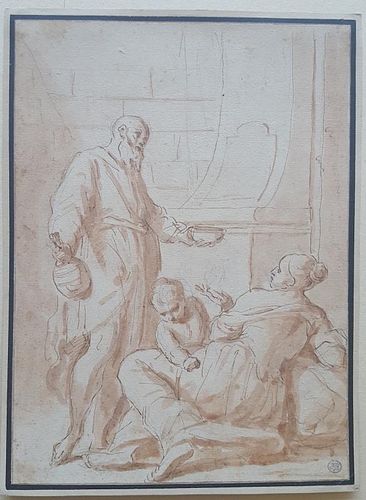 Italian Old Master Drawing Anton Domenico Gabbiani (1652Ð1726) attr.