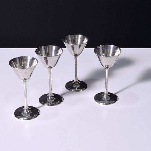 The Kalo Shop Sterling Silver Goblets, Set of 4