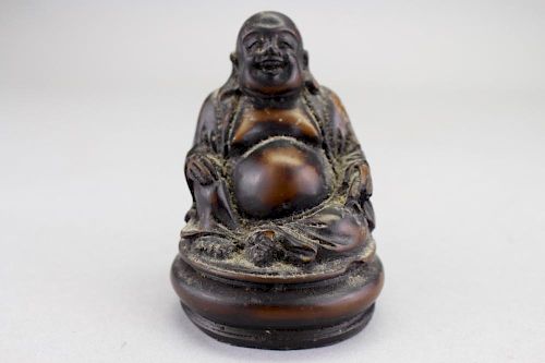 Diminutive Seated Laughing Buddha, Chinese