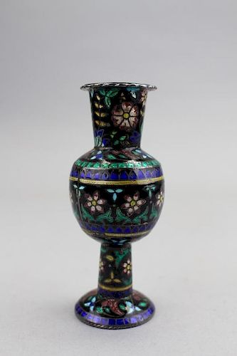 Chinese Foil Cloisonne Bud Vase