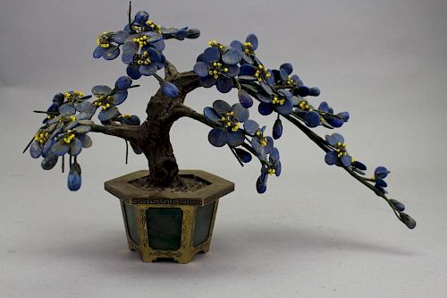 Chinese Tree w/ Lapis Leaves
