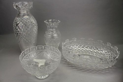 (4) Signed Waterford Crystal Vessels