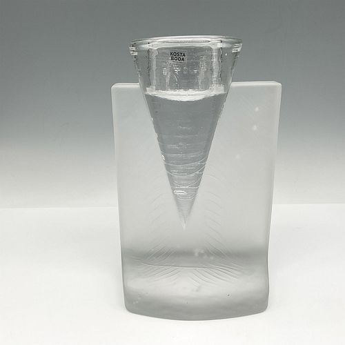 Kosta Boda Glass Candle Holder, Ice Age