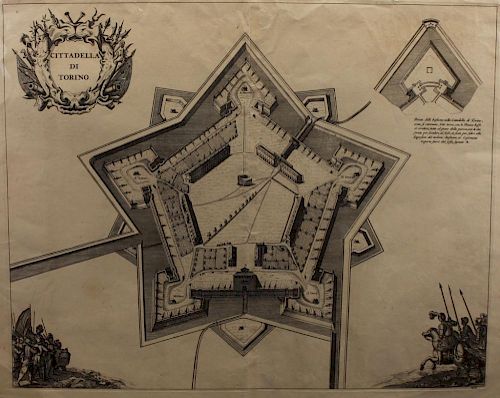 17th C. Map of Turin