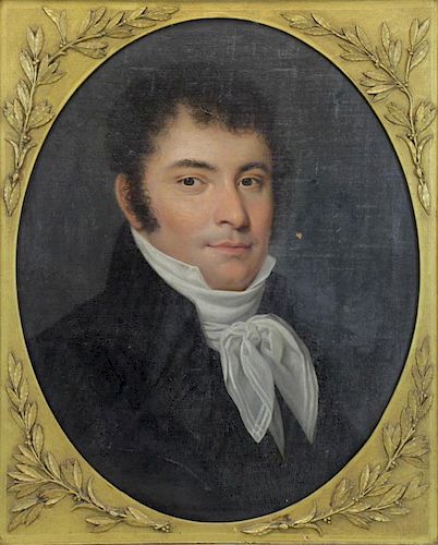 VAN GORP, Henri N. Oil on Canvas. Portrait of a