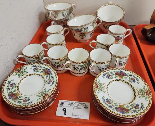 Tray 21 Pc Wedgwood Demitasse Cups + Saucers + 7 Wedgwood Tea cups - No Saucers