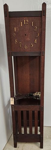 Mission Oak Grandfather Clock Case 6'3" H X 17 1/2"W X 14"D