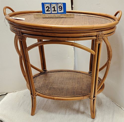 Bamboo Stand W/ Serving Tray Top 32"H X 31"W X 21 1/2"D