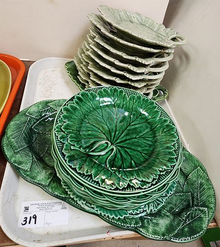 Tray Ceramic Leaf Plates- Platter 16" X 8 1/2", 18 Plates 