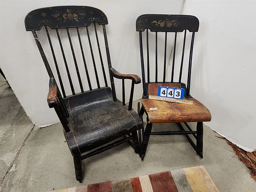 Lot 2 19th C Stenciled Rockers